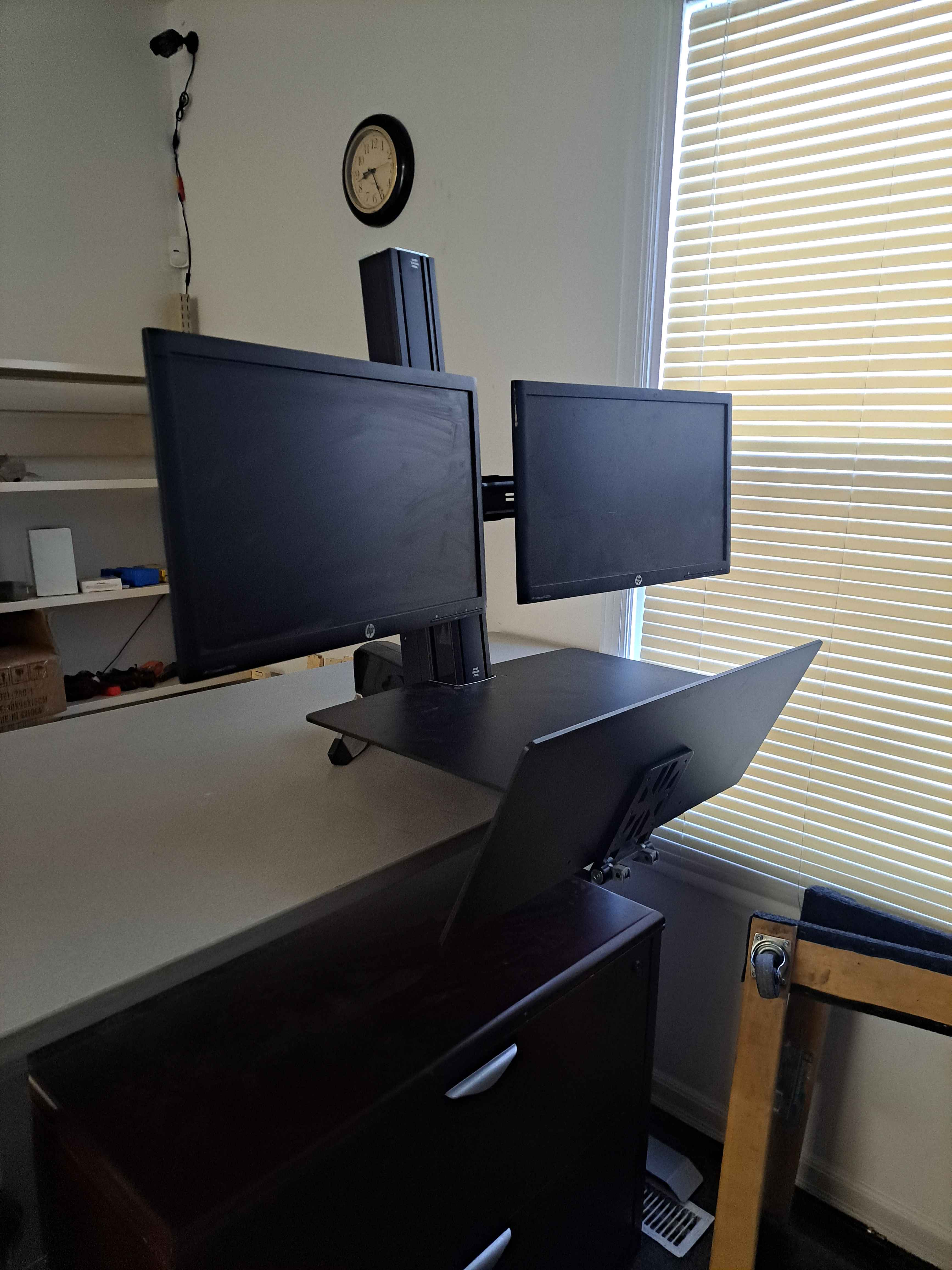 Standing Computer Workstation with Dual Monitor Mount(Monitors aren't ...