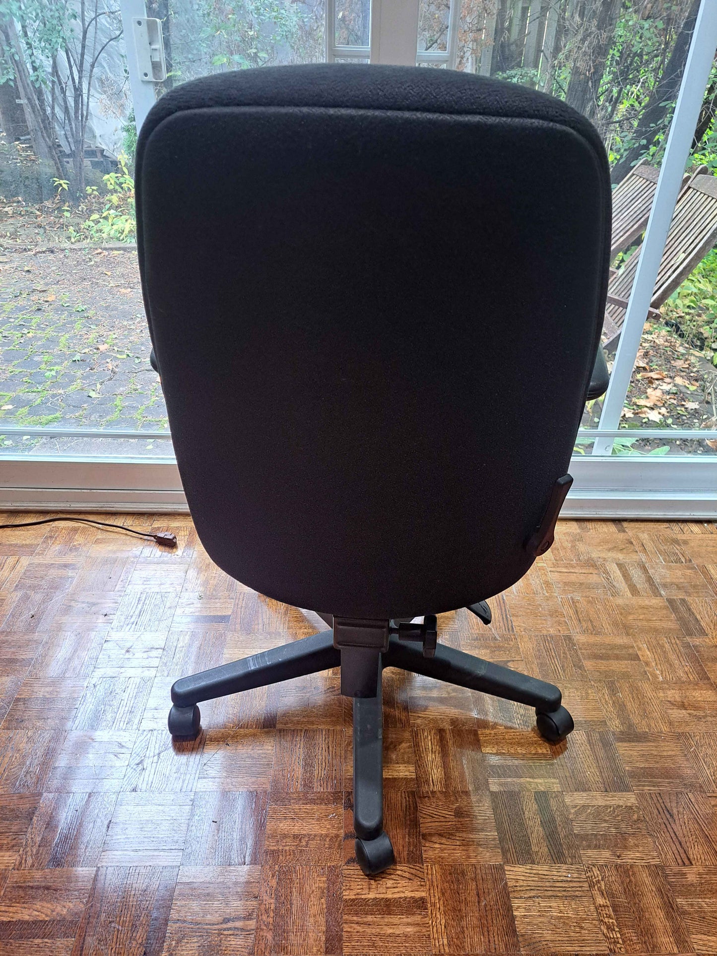 Global Upholstery High-Back Office Chair – Black Fabric