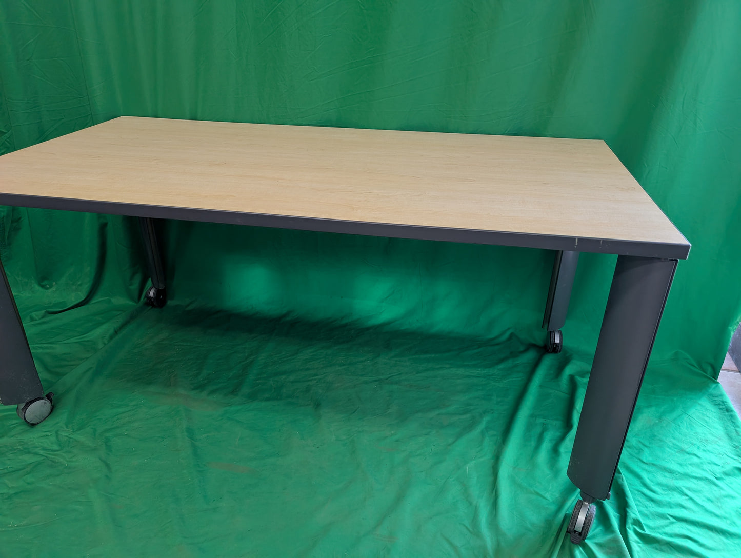 Adjustable Office Table on wheels , 60" by 30"