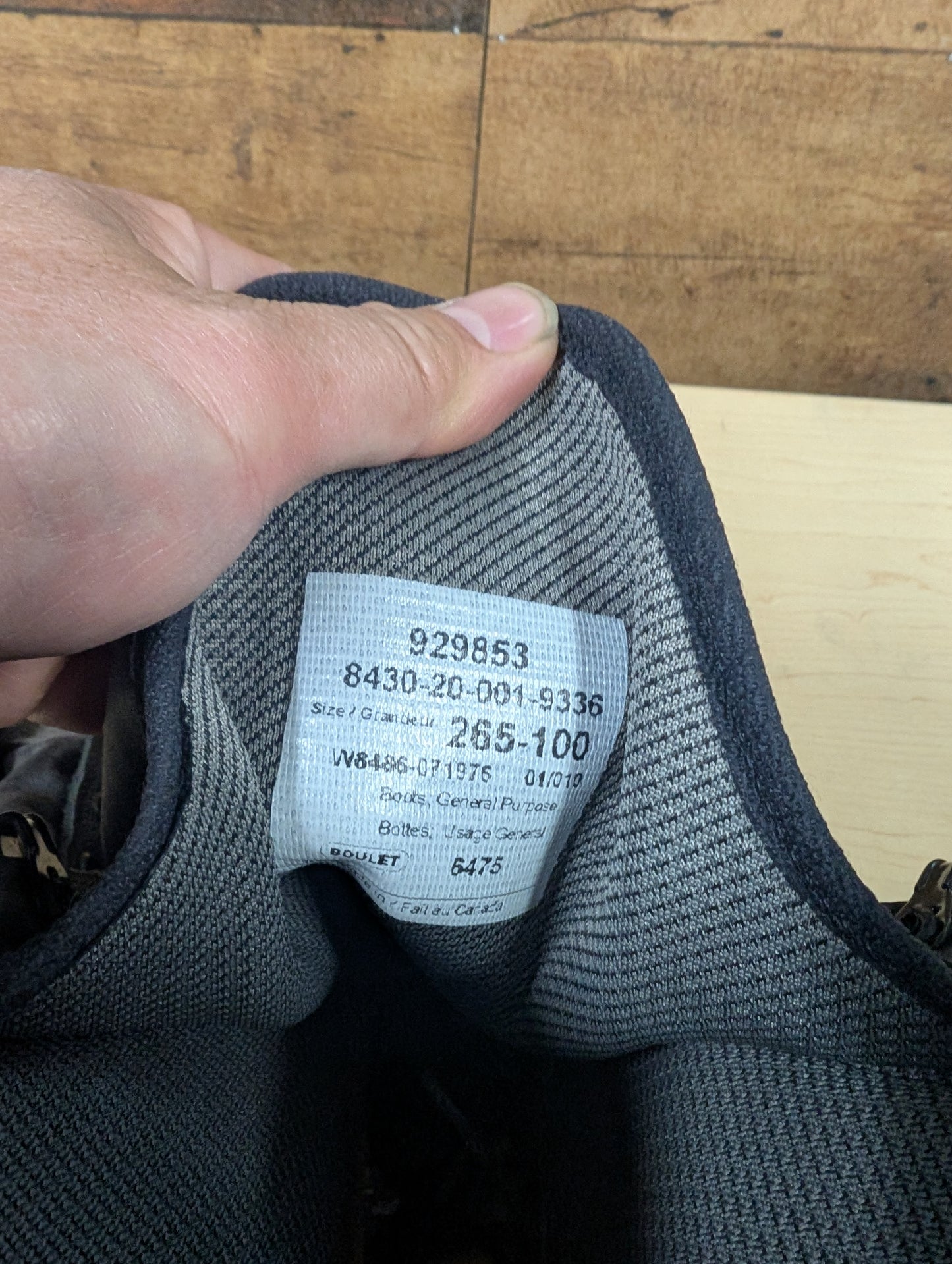 Military-Style Black Leather Boots – Size 10