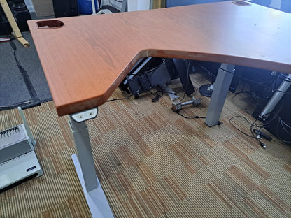 L-Shaped Electric Height Adjustable Table