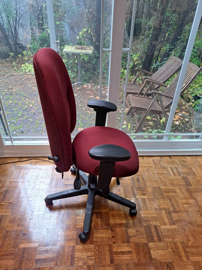 Global Upholstery Office Chair – Burgundy Fabric