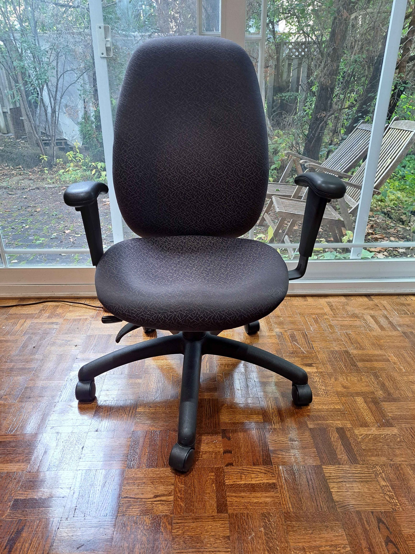 Global Upholstery High-Back Ergonomic Task Chair – Adjustable Arms