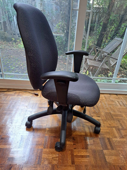 Global Upholstery High-Back Ergonomic Task Chair – Adjustable Arms