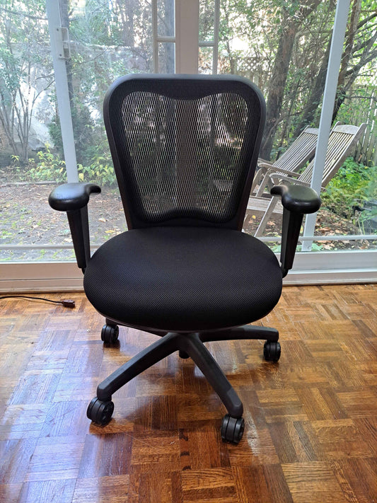 Office Chair – Black Mesh Back with Padded Seat