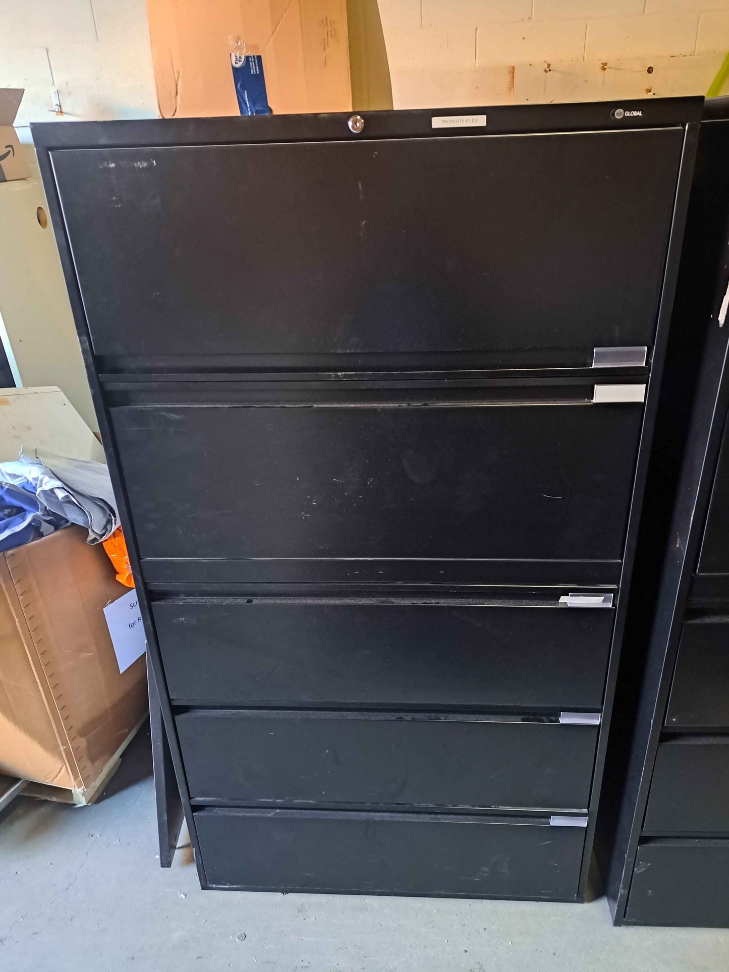 Global 4-Drawer Black Metal Filing Cabinet
