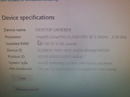 Intel Core i3-2120 desktop set