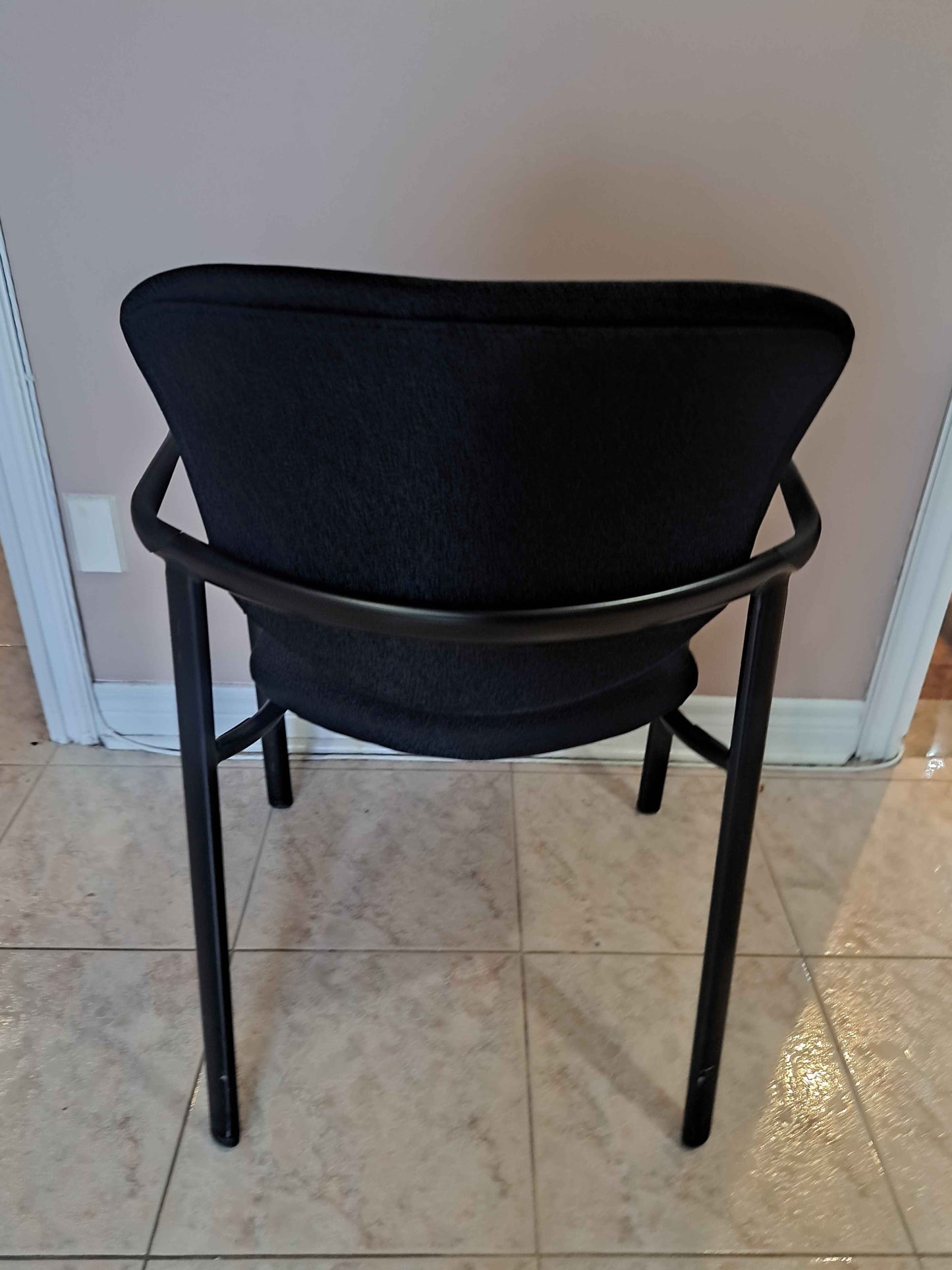 Black Upholstered Guest / Reception Chair