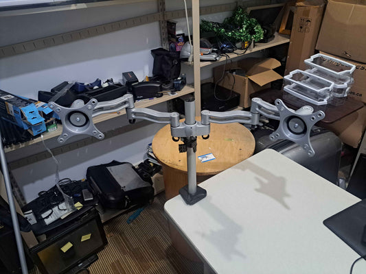 Dual Monitor Arm Mount (Adjustable Desk Clamp Type)