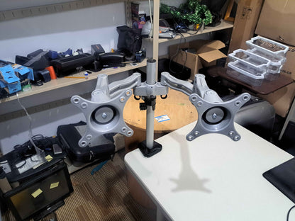Dual Monitor Arm Mount (Adjustable Desk Clamp Type)