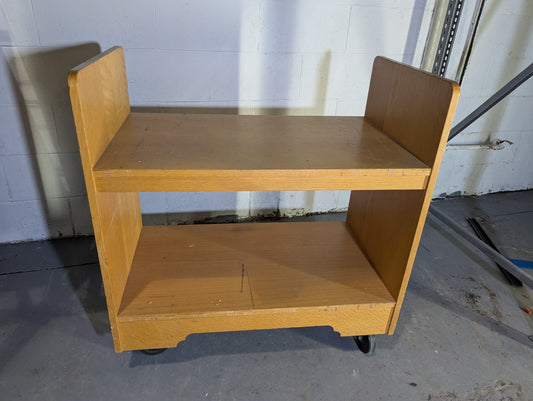 Wooden Utility Cart on Casters