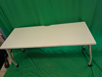 Mobile Table with Adjustable Legs and Casters