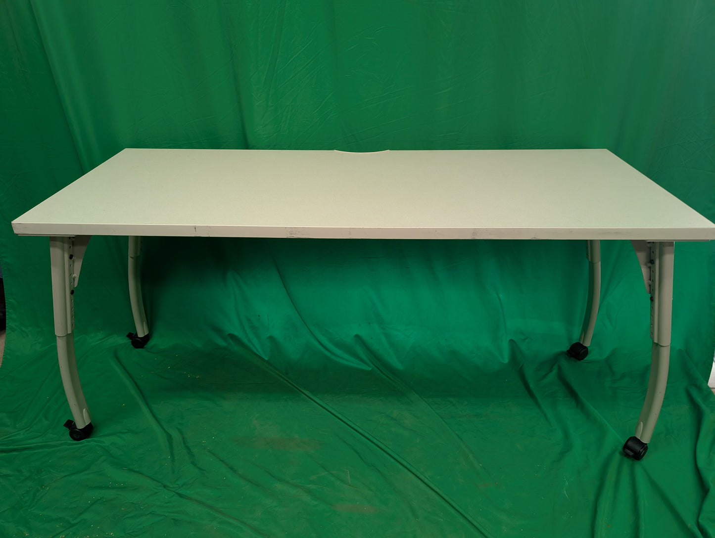 Mobile Table with Adjustable Legs and Casters