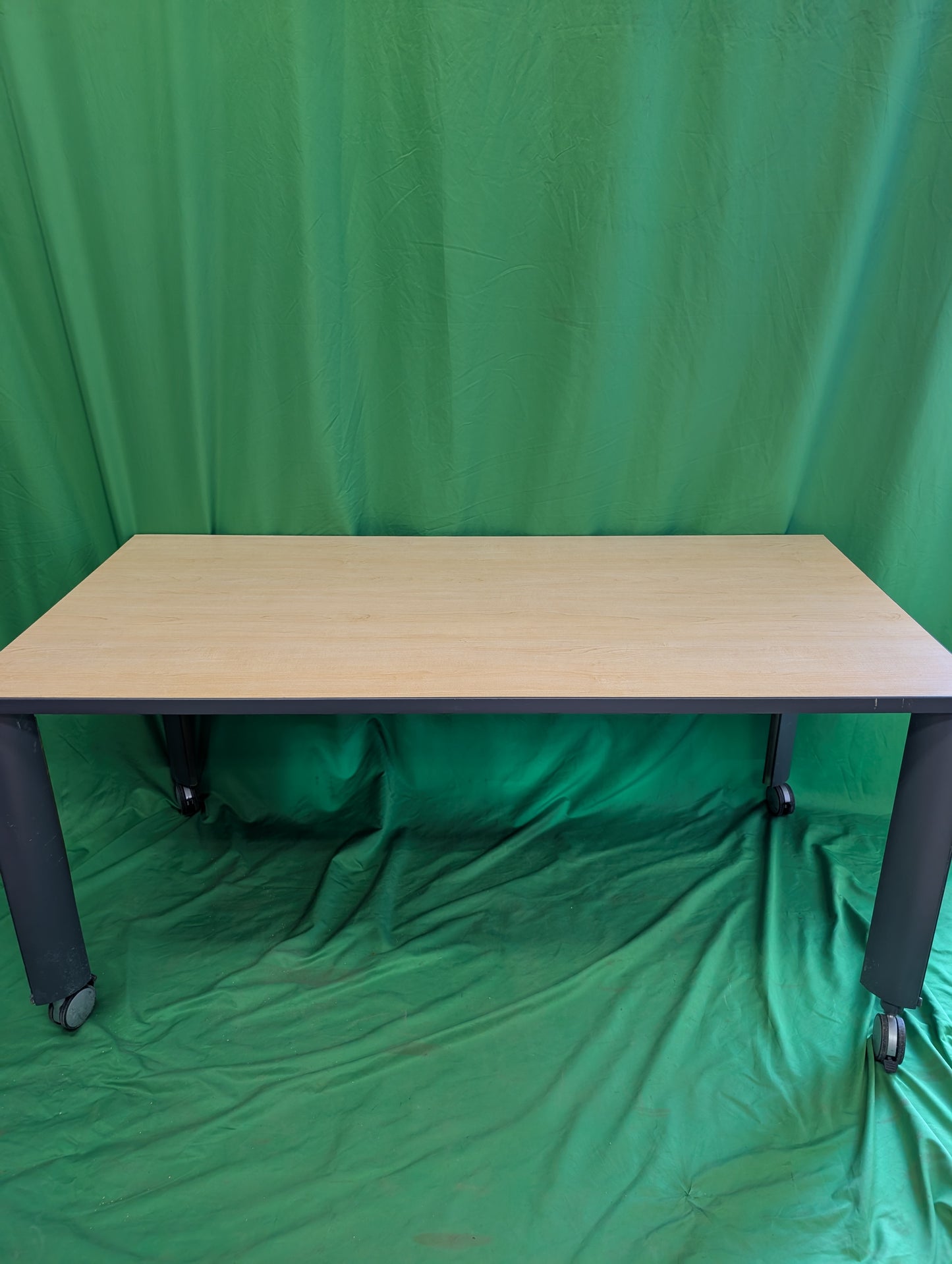 Adjustable Office Table on wheels , 60" by 30"