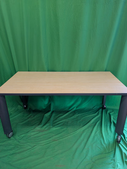 Adjustable Office Table on wheels , 60" by 30"