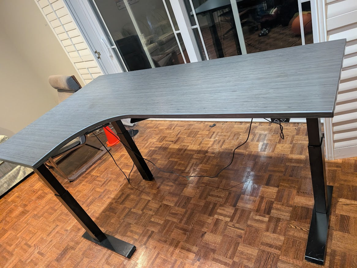 Electronic Height Adjustable L-Shaped Desk