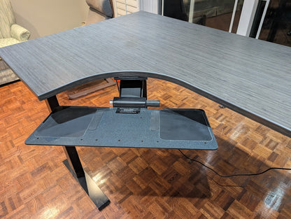 Electronic Height Adjustable L-Shaped Desk