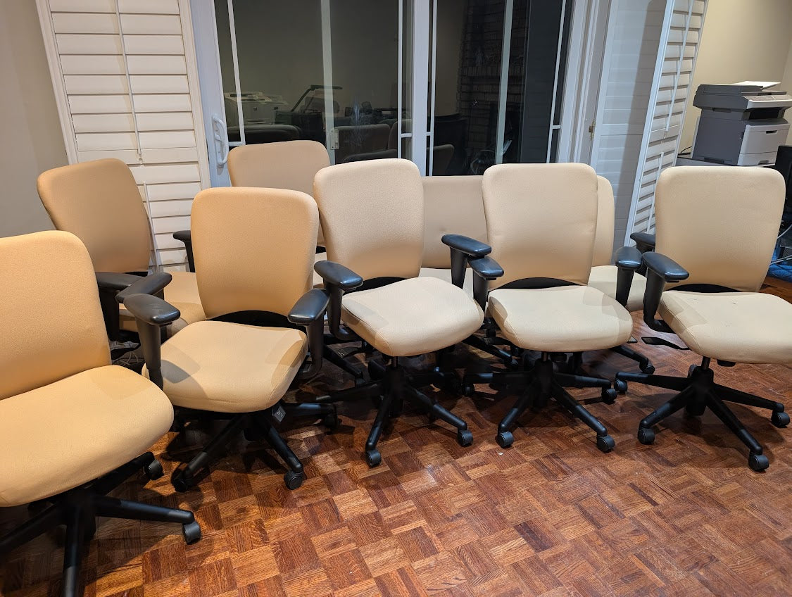 Beige Ergonomic Office Task Chairs