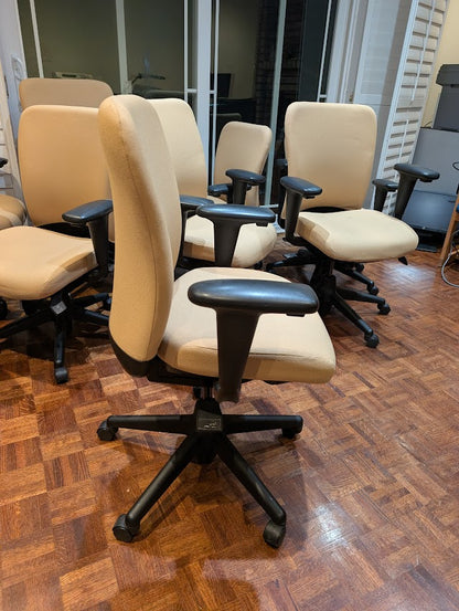 Beige Ergonomic Office Task Chairs