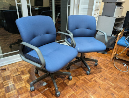 Blue Fabric Steelcase rally conference chair