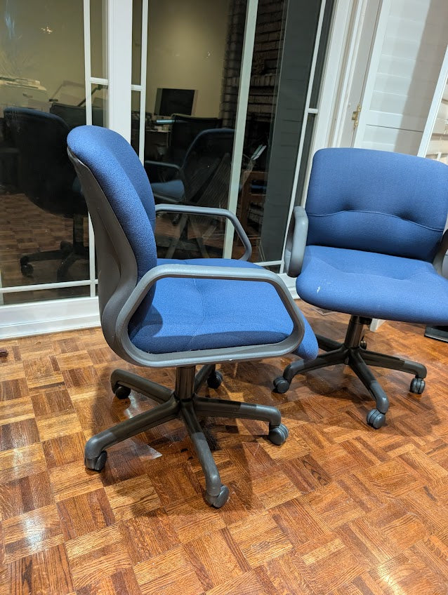 Blue Fabric Steelcase rally conference chair