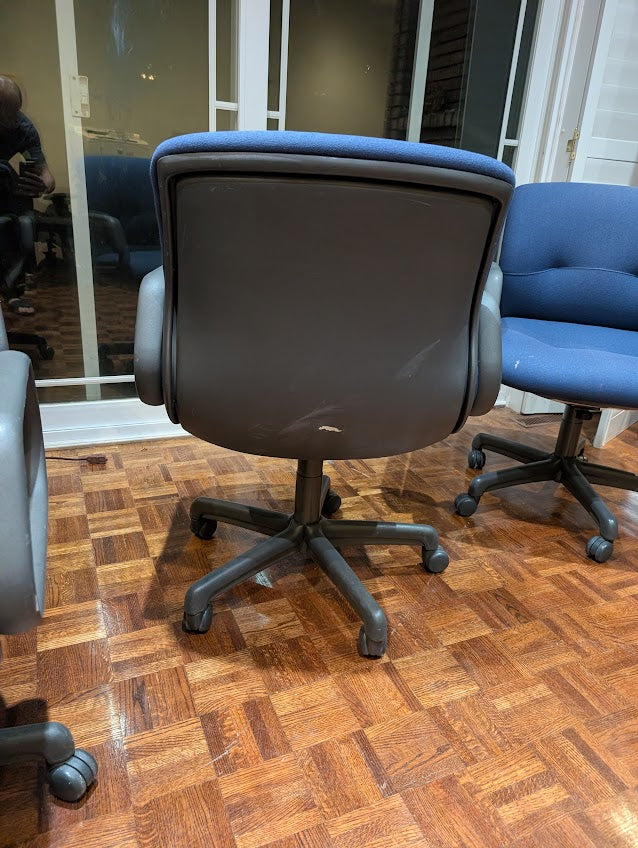 Blue Fabric Steelcase rally conference chair