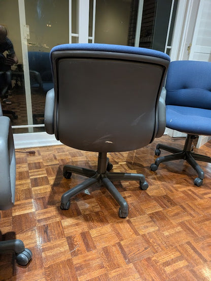 Blue Fabric Steelcase rally conference chair
