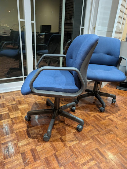 Blue Fabric Steelcase rally conference chair
