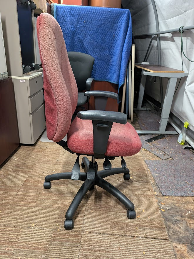 Burgundy Ergonomic Office Chair (Curved Back Design)