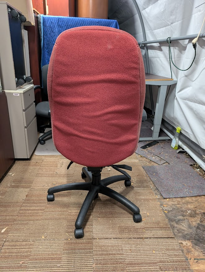 Burgundy Ergonomic Office Chair (Curved Back Design)