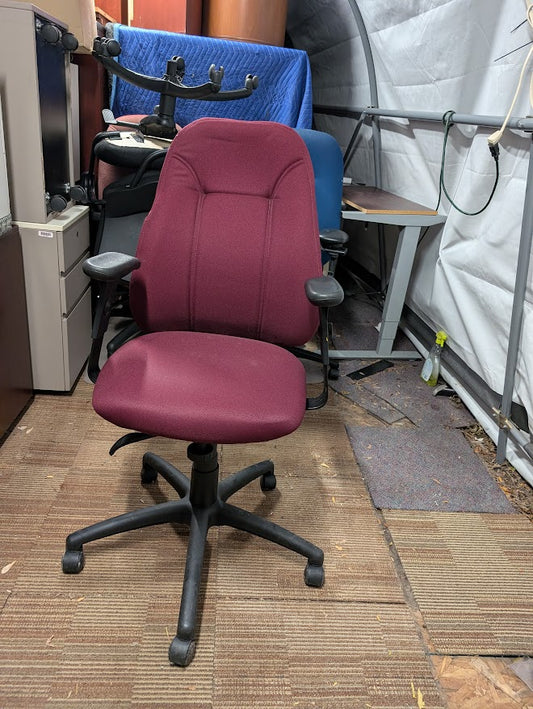 Burgundy Ergonomic Office Task Chair