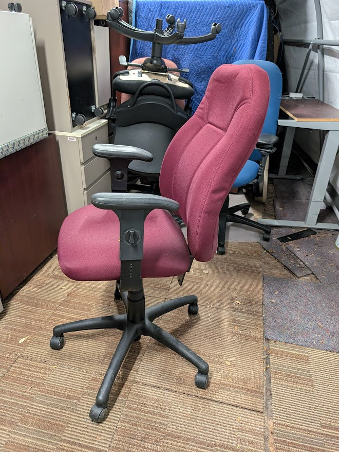 Burgundy Ergonomic Office Task Chair