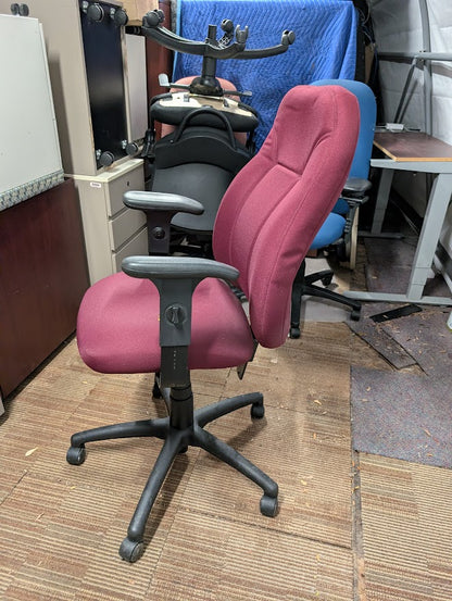 Burgundy Ergonomic Office Task Chair