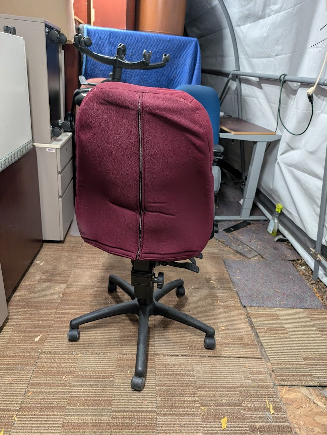 Burgundy Ergonomic Office Task Chair