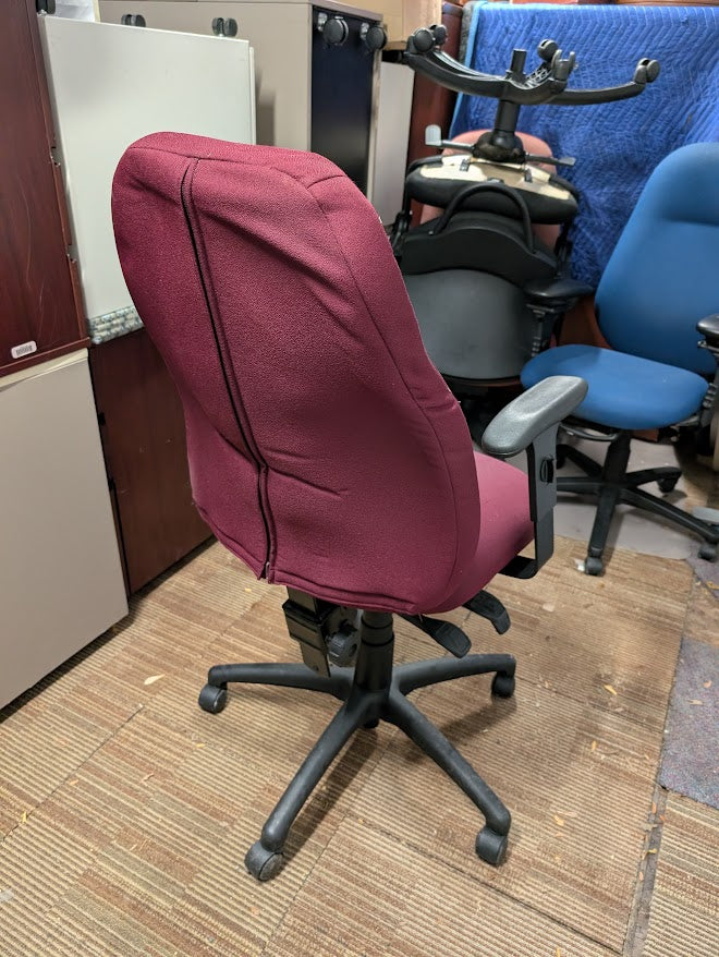 Burgundy Ergonomic Office Task Chair