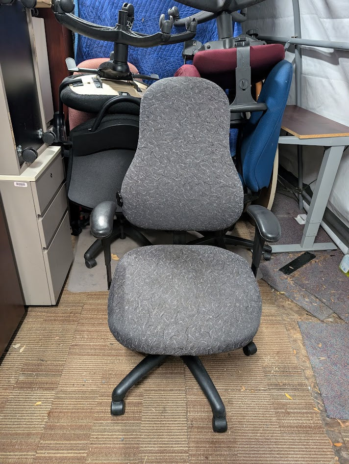 Grey Ergonomic Office Chair with Adjustable Features