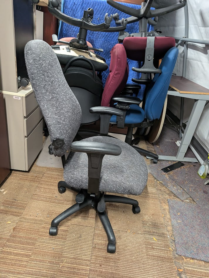 Grey Ergonomic Office Chair with Adjustable Features