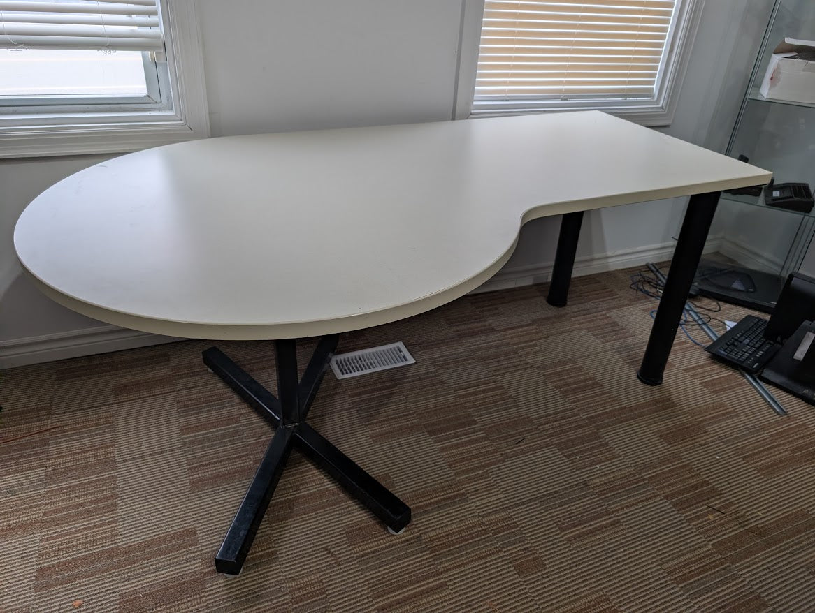 White Curved Conference / Work Table