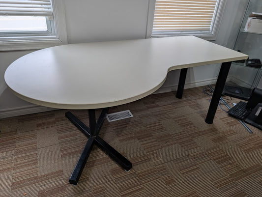 White Curved Conference / Work Table