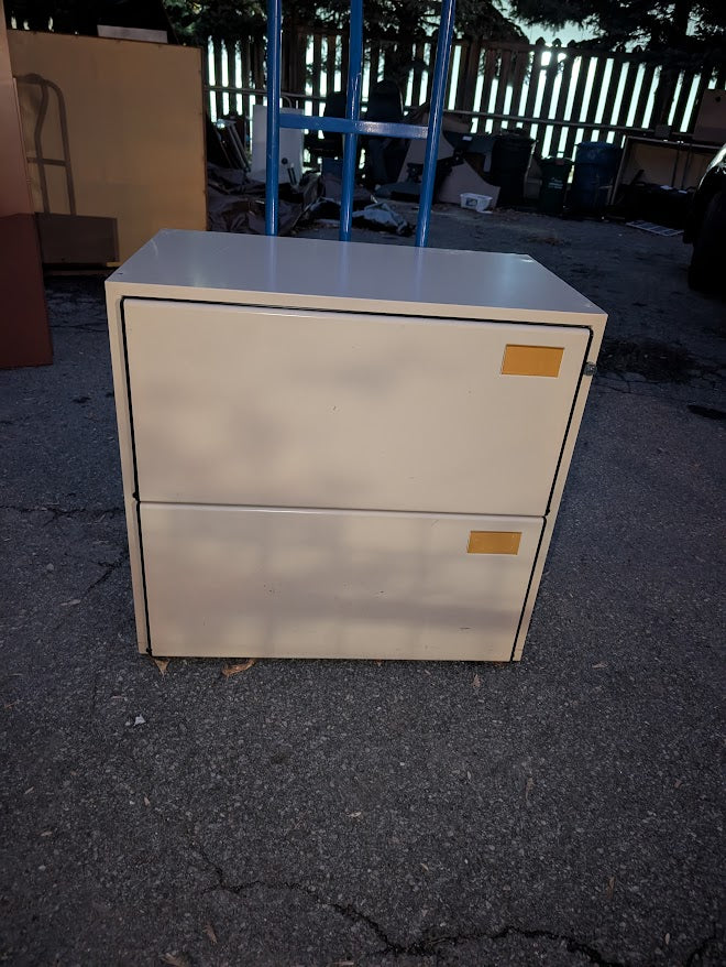 2-Drawer Metal Lateral Filing Cabinet (Beige)