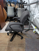 Black Padded Office Task Chair with Adjustable Features