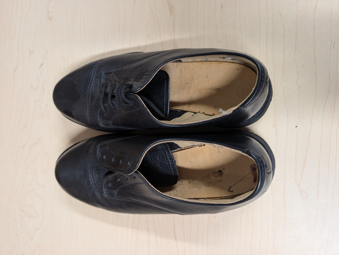 Black Leather Dress Shoes, Size 6.5