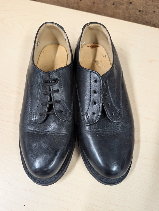 Black Leather Dress Shoes, Size 6.5