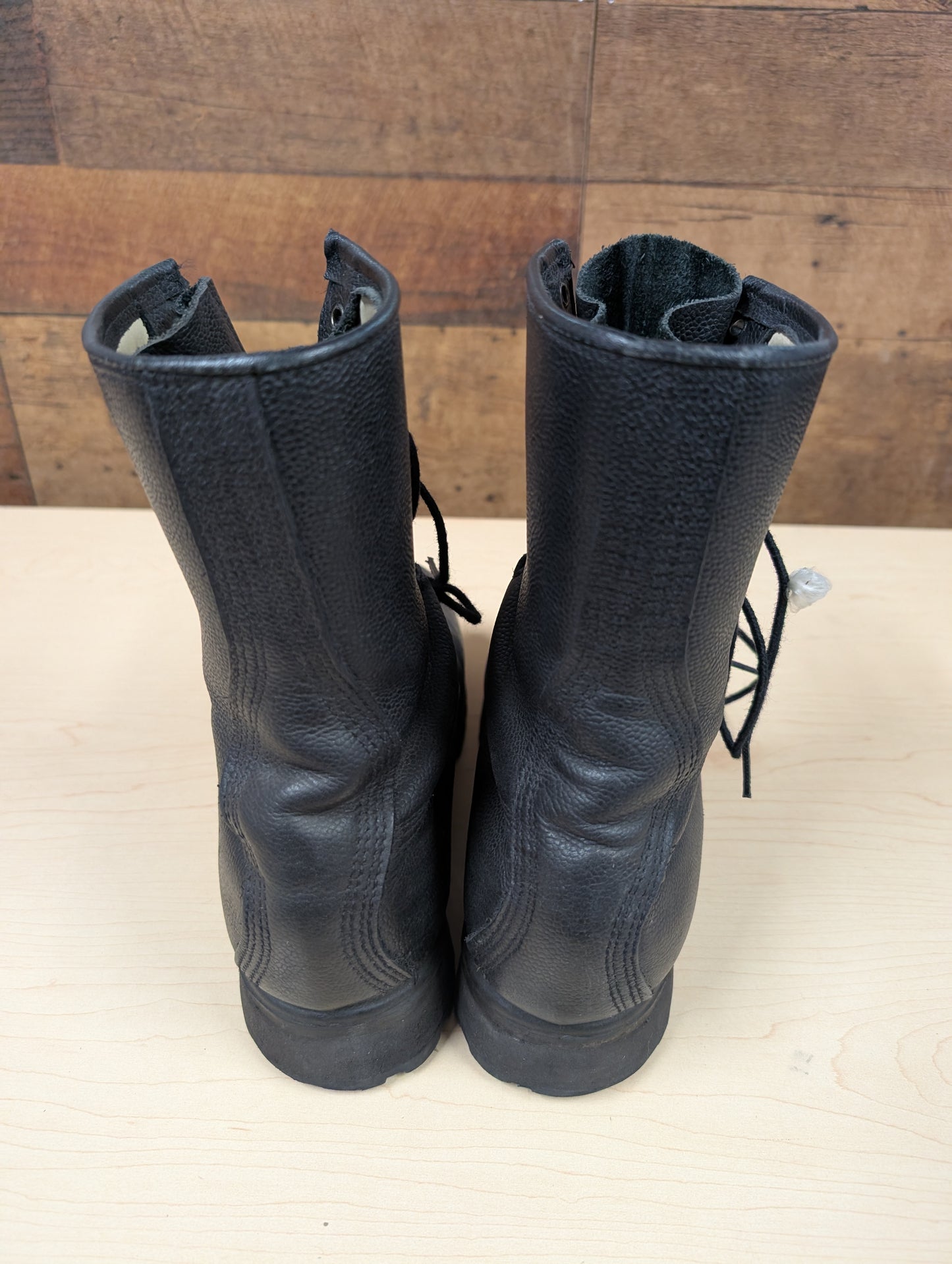 Black Leather Combat Boots – Size 7