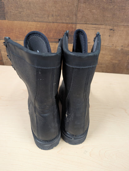 Military-Style Black Leather Boots – Size 10