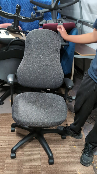 Grey Ergonomic Office Chair with Adjustable Features