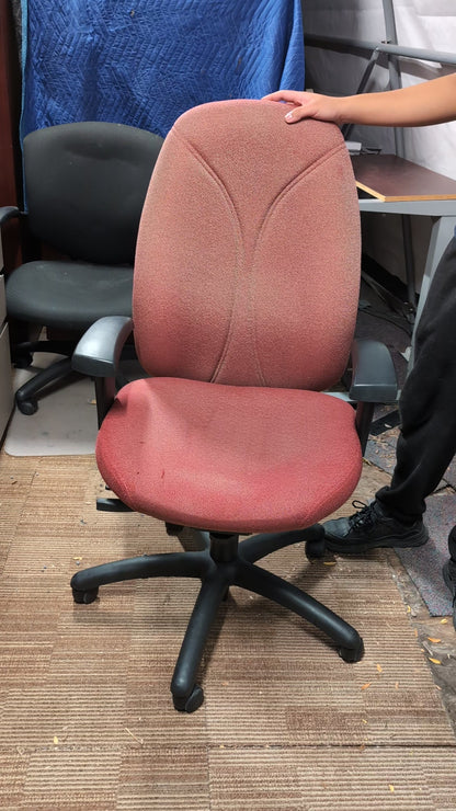 Burgundy Ergonomic Office Chair (Curved Back Design)