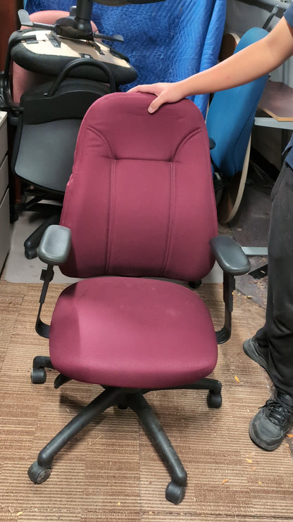 Burgundy Ergonomic Office Task Chair