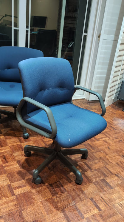 Blue Fabric Steelcase rally conference chair