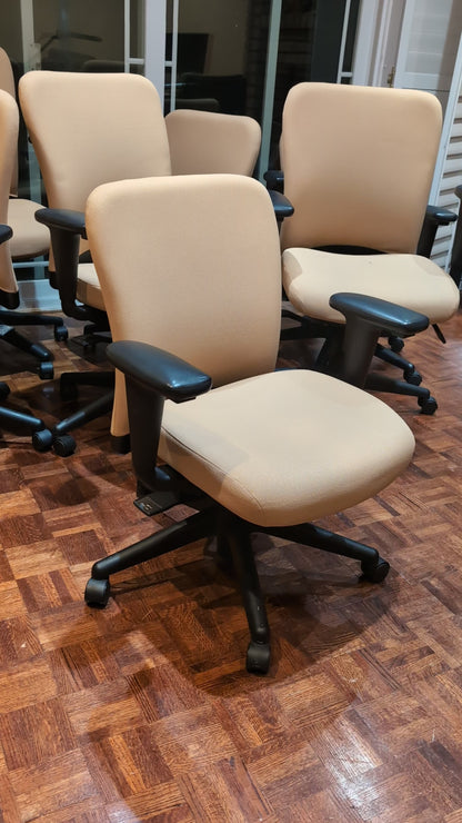 Beige Ergonomic Office Task Chairs